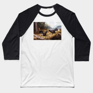 Tetrao urogallus by Ferdinand von Wright Baseball T-Shirt